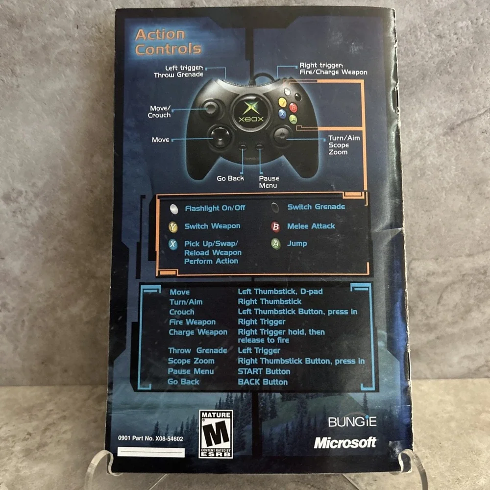Halo Combat Evolved Microsoft XBOX Instruction Manual Only